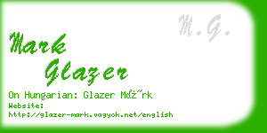 mark glazer business card